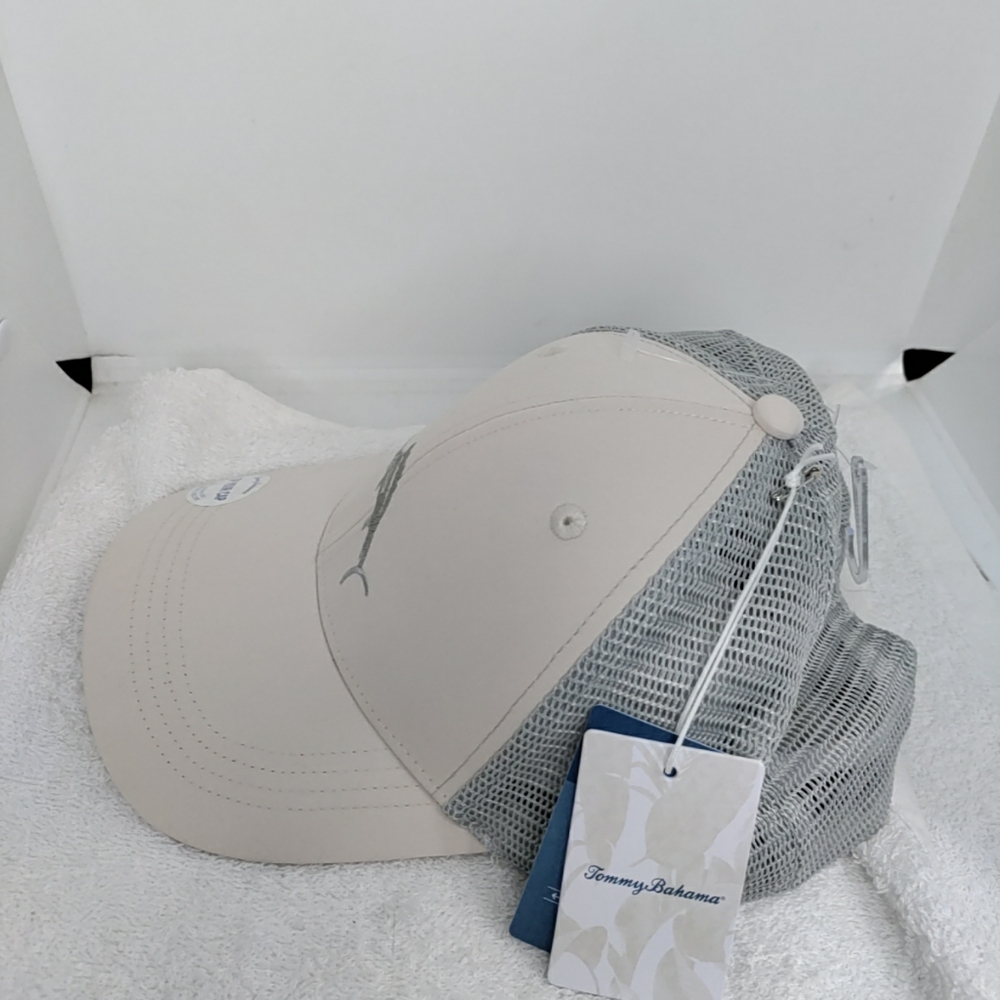 Tommy Bahama Tip Your Cap Hat Marlin Margarita Adjustable Baseball Beige/Gray - Picture 5 of 6